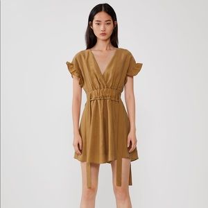 Zara White Tie Waist Dress
